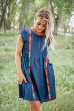 Back in Session Embroidered Dress