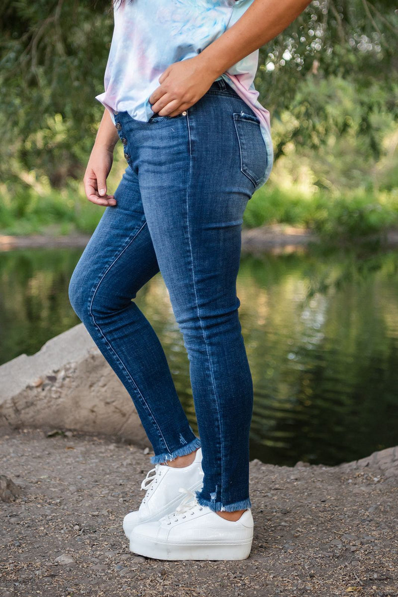 From This Day on Denim Distressed Skinny Jeans