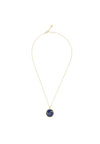 Zodiac Lapis Lazuli Gemstone Star Constellation Pendant Necklace Gold Aries