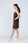 Brown Cotton Sack Dress