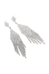 Bridal Rhinestone Post Dangling Earrings