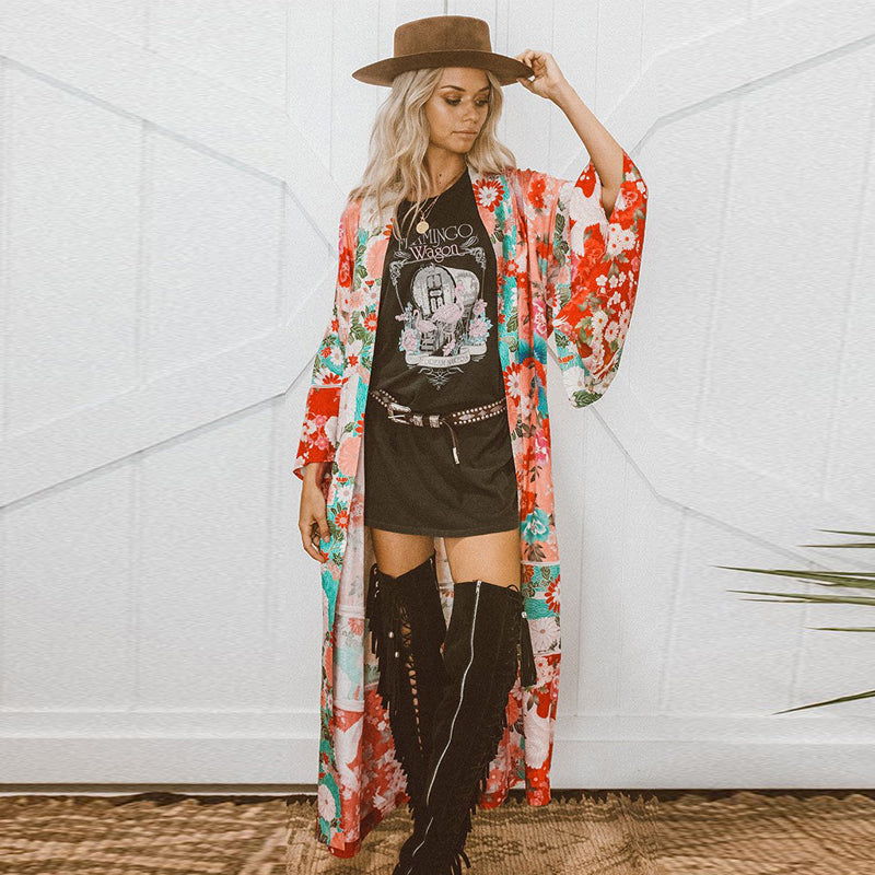 Lilian Blue Bird Kimono