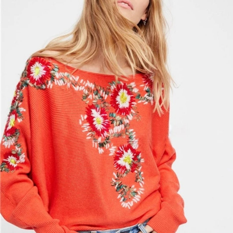 Millie Flower Embroidery Sweater