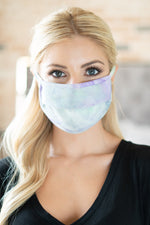 Rfm6006-Rtd023 - Tie Dye Reusable Pleated Face Mask for Adults