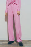 Textured Wide Leg Pants in Pink