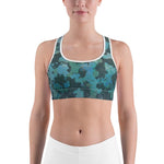 Women's Moisture Wicking O.U.R. Outdoors Sports Bra (White & Black Piping)