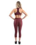 SALE! 50% OFF! Verona Activewear Set - Leggings & Sports Bra - Maroon [MADE IN ITALY]