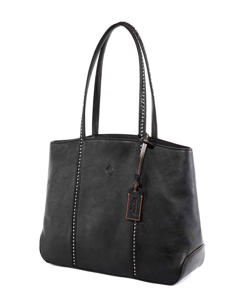 Dancing Bamboo Leather Tote