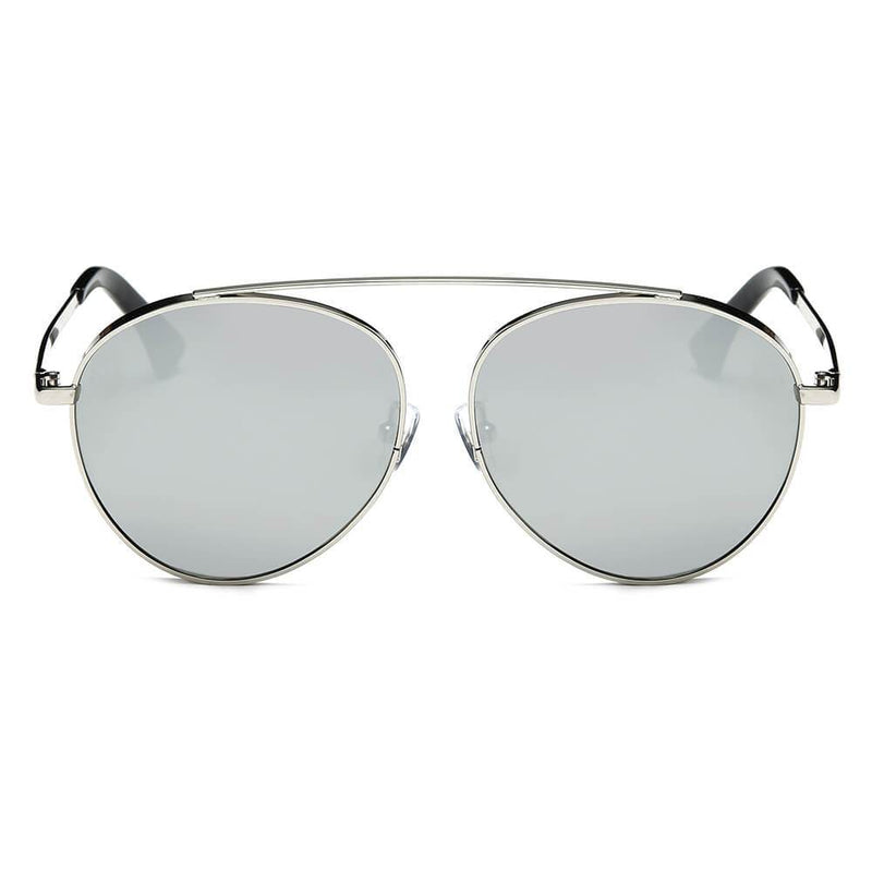 BETHEL | CA08 - Retro Mirrored Lens Teardrop Aviator Sunglasses