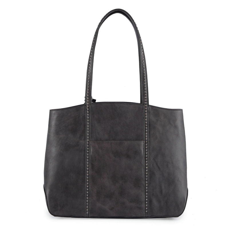 Dancing Bamboo Leather Tote