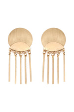 A8e2267 - Wood Disc Dangle Earrings