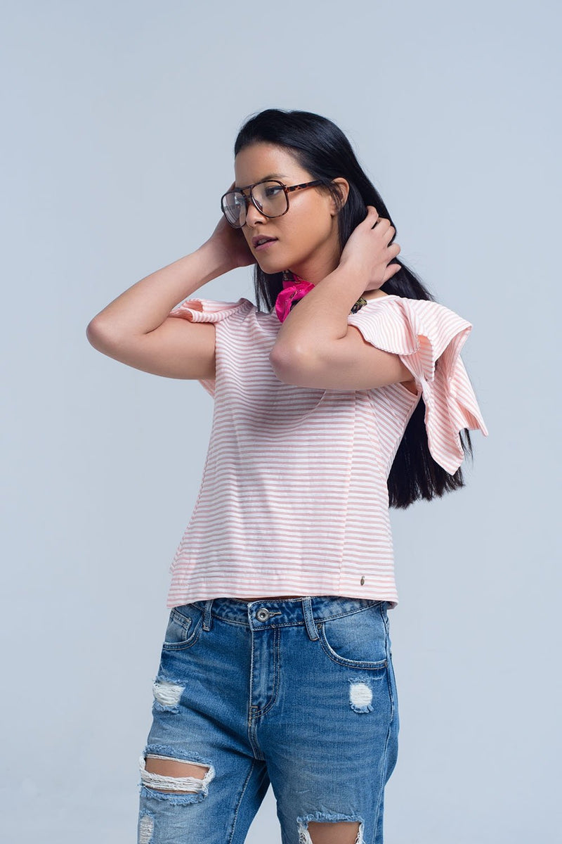 Pink Stripes Short Sleeve Tee