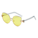 CENTRALIA | S2042 - Women Metal Frame Cat Eye Hands Classic Sunglasses