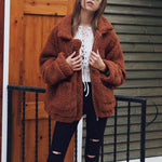 Faux Lambswool Oversize Hairy Jacket