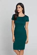 Fitted Emerald Cap Sleeve Dress Conquista Fashion