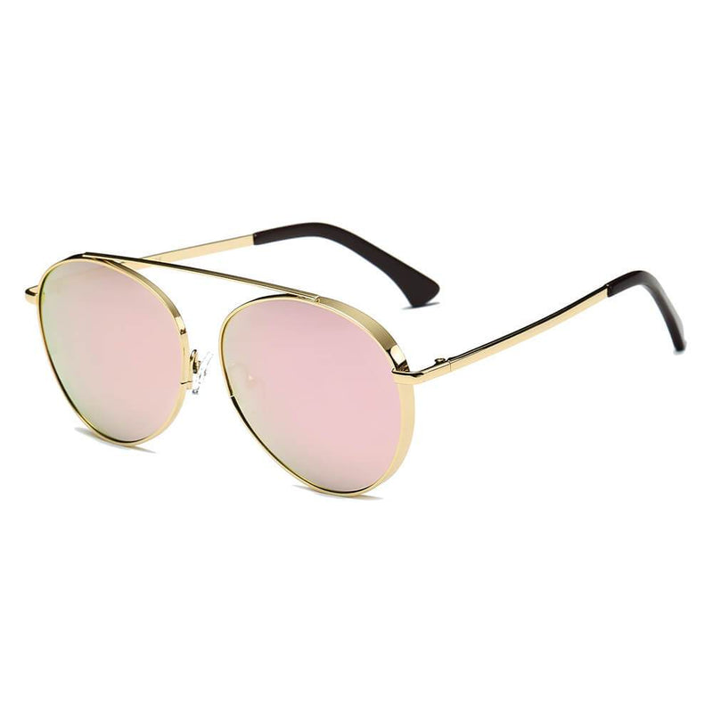 BETHEL | CA08 - Retro Mirrored Lens Teardrop Aviator Sunglasses