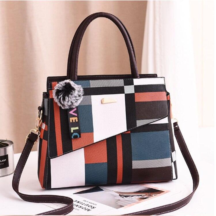 Patchwork Casual Large Shoulder Handbag