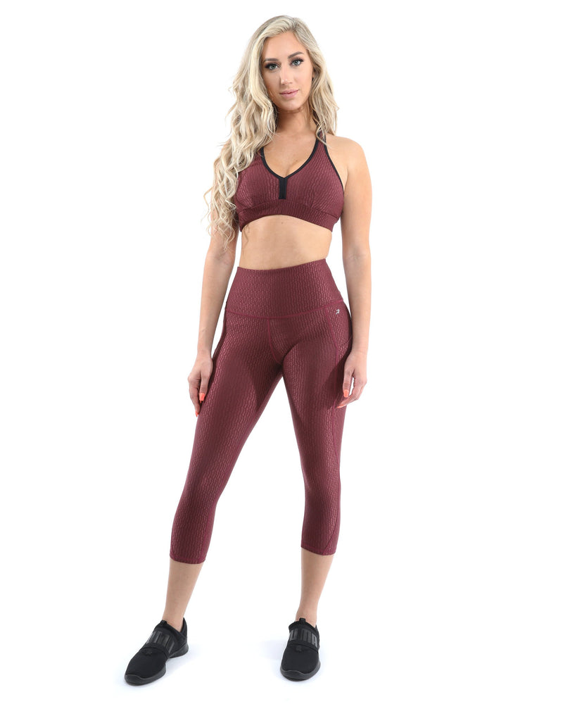 SALE! 50% OFF! Verona Activewear Sports Bra - Maroon [MADE IN ITALY]