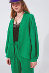 Textured Loose Fit Shirt in Green