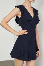 BCBG Tyrah Sleeveless Ruffle Dress