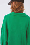 Textured Loose Fit Shirt in Green