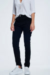 Drop Crotch Skinny Jean in Black