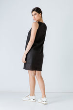 Black Sleeveless Sack Dress