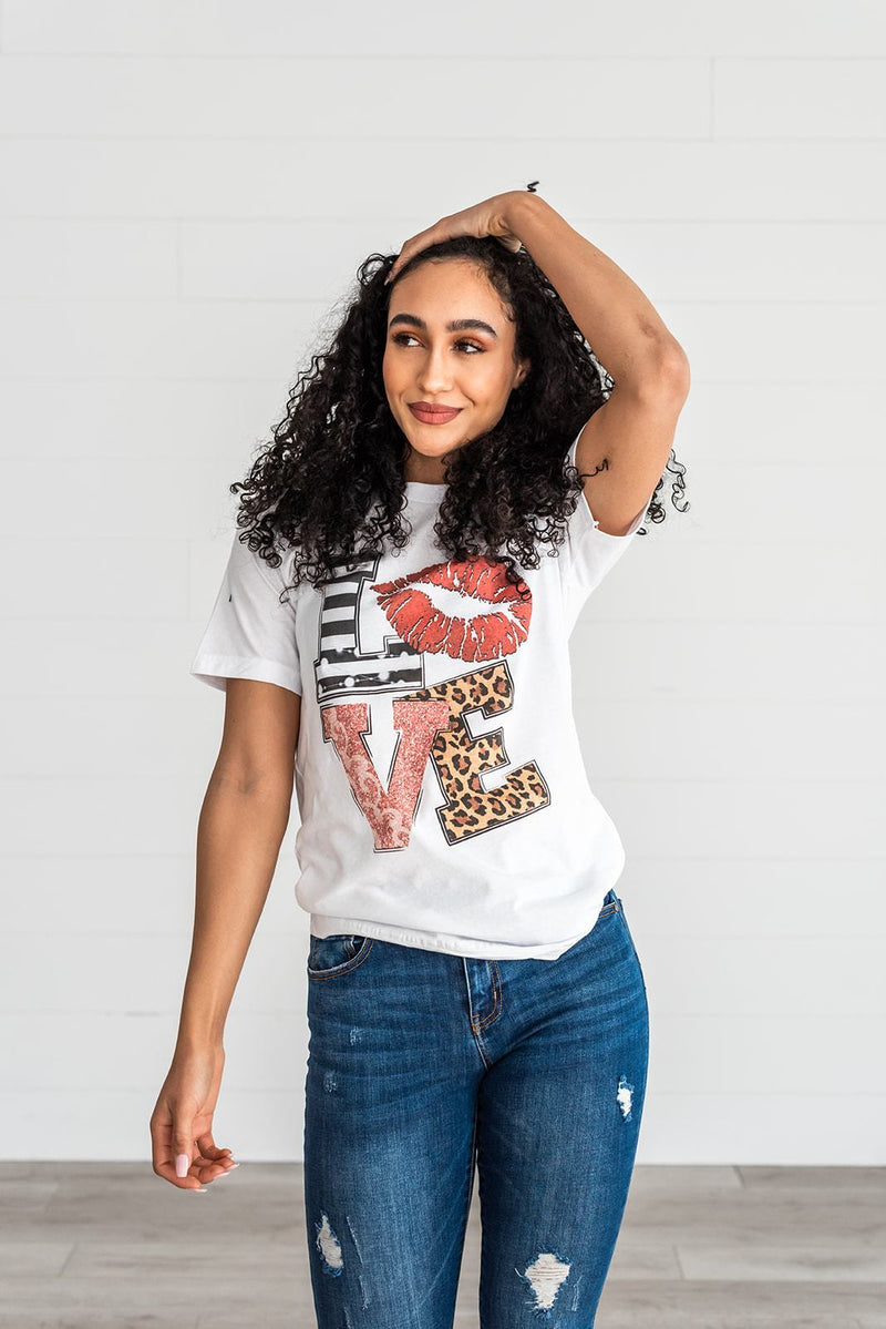 Love With Lips Graphic Tee