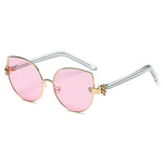 CENTRALIA | S2042 - Women Metal Frame Cat Eye Hands Classic Sunglasses