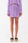 Pleated Short in Lilac