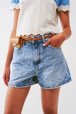 Denim Short in Light Blue Wash