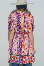 Floral Mini Dress in Multicolour