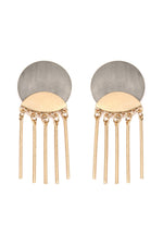 A8e2267 - Wood Disc Dangle Earrings