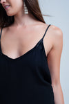 Black Cami Top With Shiny Pattern