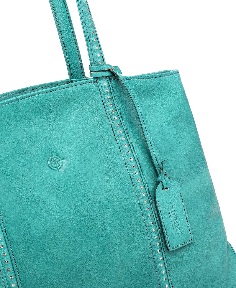 Dancing Bamboo Leather Tote