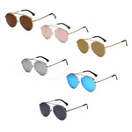 BETHEL | CA08 - Retro Mirrored Lens Teardrop Aviator Sunglasses