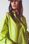 Loose Fit Blouse in Lime Green