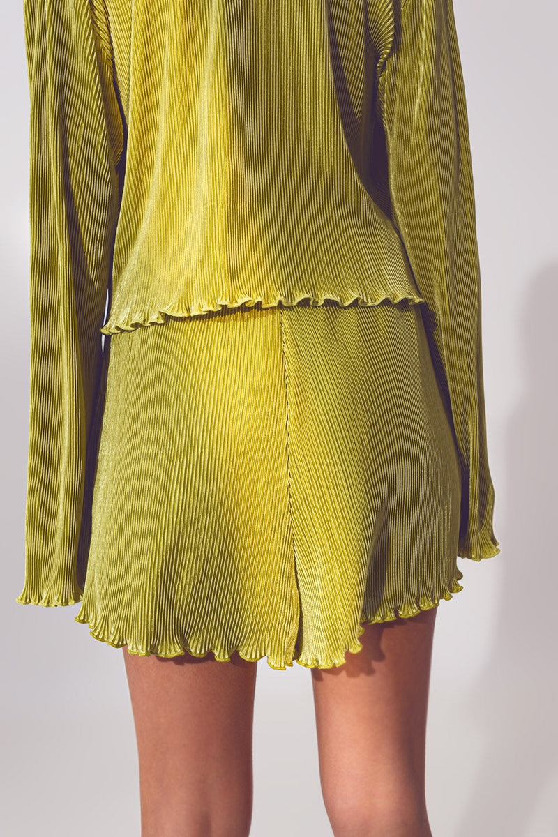 Pleated Short in Green