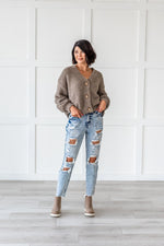 Girl Gang Stone Washed Distressed Jeans