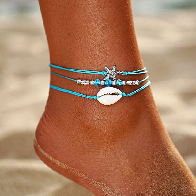 Starfish Pendant Anklets