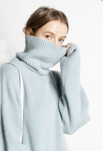 Francesca Cashmere Knitted Turtleneck Sweater