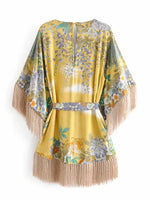 Gold Tassel Kimono Dress