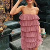 Sugar Plum Ruffled Mini Dress