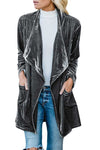 Crushed Velvet Coat Jacket