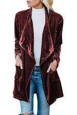 Crushed Velvet Coat Jacket