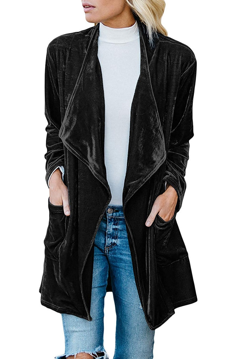 Crushed Velvet Coat Jacket