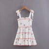 Natural Waist Summer Print Dress