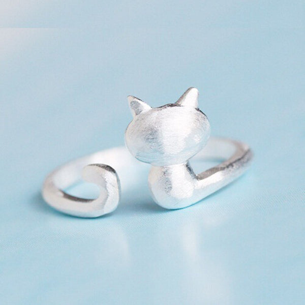 Cat Lovers Sterling Silver Ring