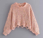 Chenille Pom Sweater