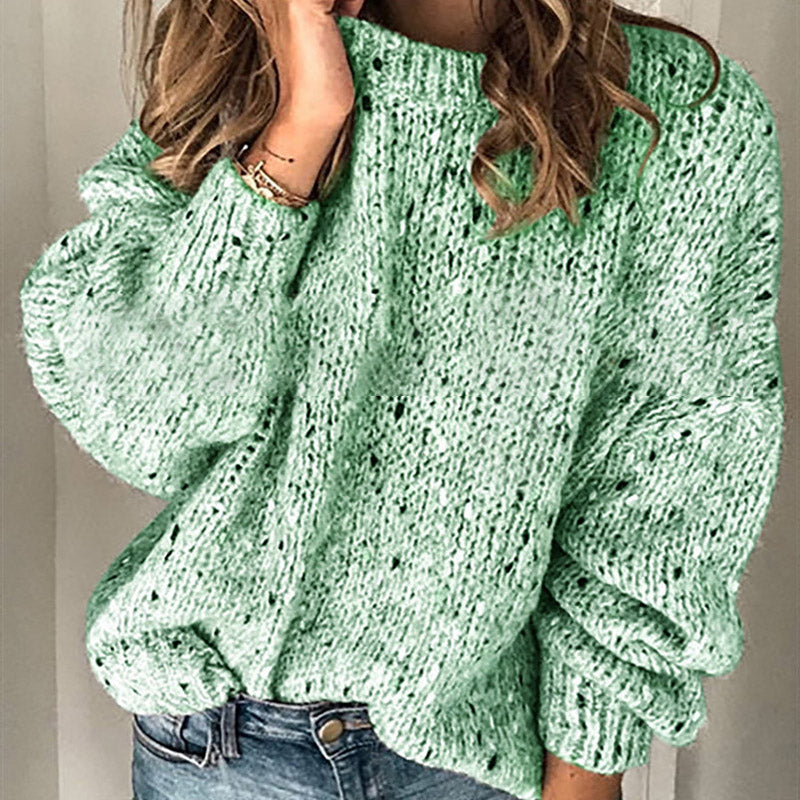 2XL Sweater Women Fashion O Neck Loose Knitted Sweater 2019 Ladies Long Sleeve Tops Pullover Casual Autumn Winter Sweater Jumper